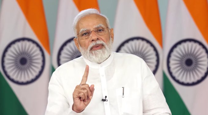 Prime Minister Narendra Modi addressing the inaugural session of the International Conference on Disaster Resilient Infrastructure via a video message