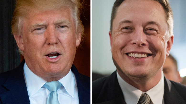 Tesla CEO Elon Musk and former US President Donald Trump (File Photo)