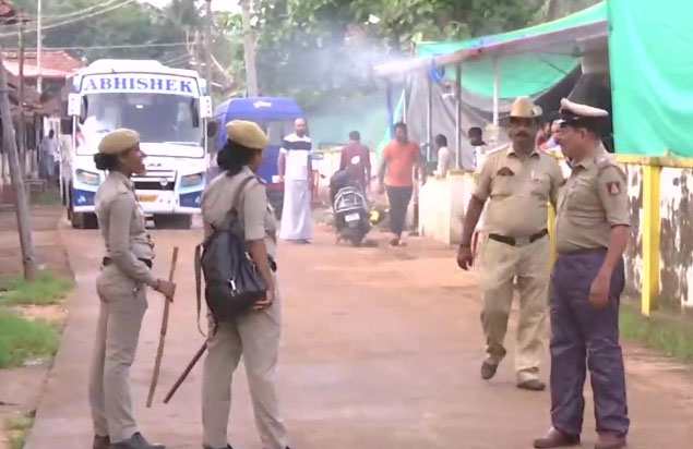 Heavy police force has been deployed at Malali Juma Masjid