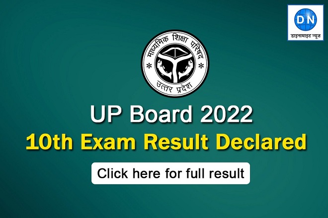 UP Board 10th exam result declared