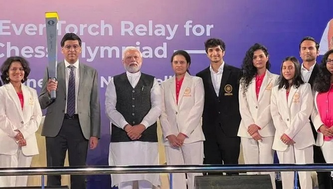 Vishwanathan Anand and PM Modi