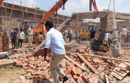 Rescue operation underway at the collapse site