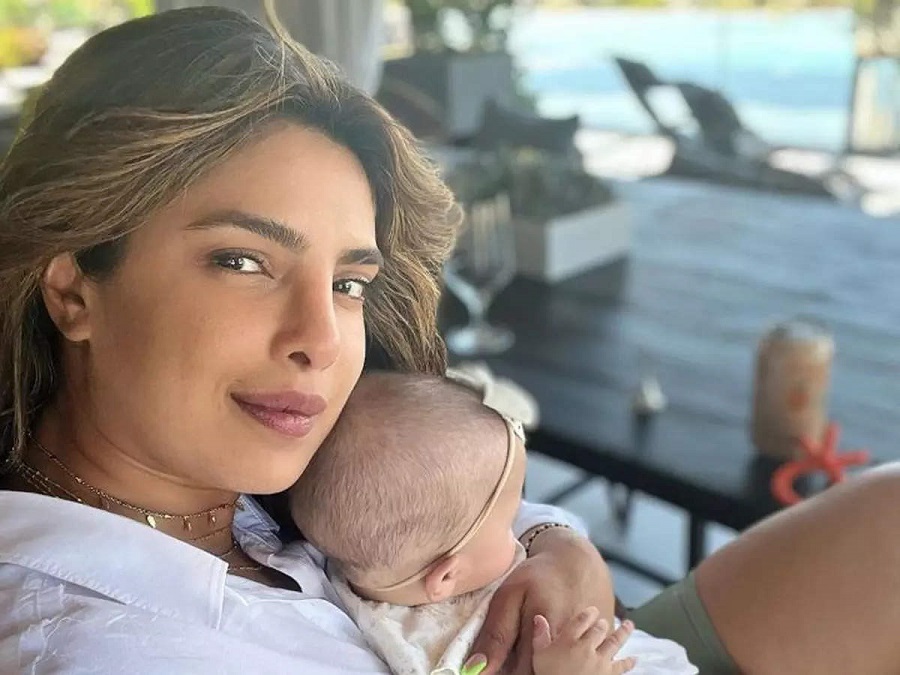 Priyanka Chopra with her daughter