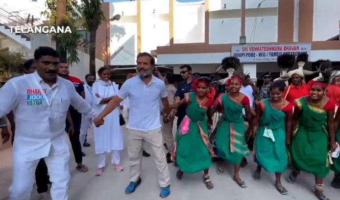 Rahul Gandhi in Telangana during Bharat Jodo Yatra