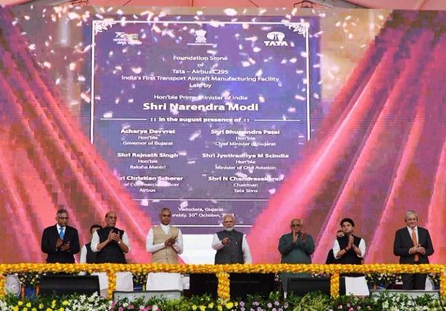 PM Modi lays foundation of C-295 aircraft manufacturing facility in Vadodara