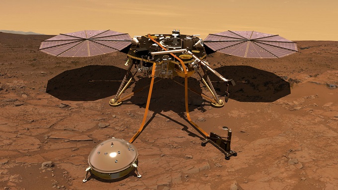 Artist's Concept of InSight on Mars