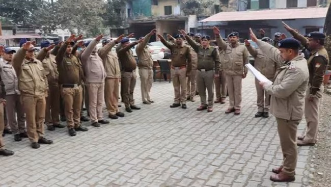 हरियाणा पुलिस ने ली राष्ट्रीय मतदाता दिवस पर शपथ