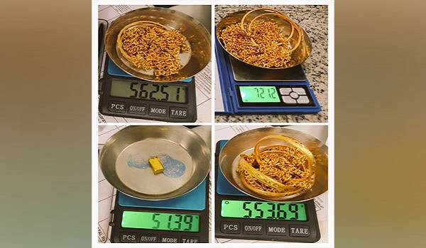 Gold seized at Hyderabad airport