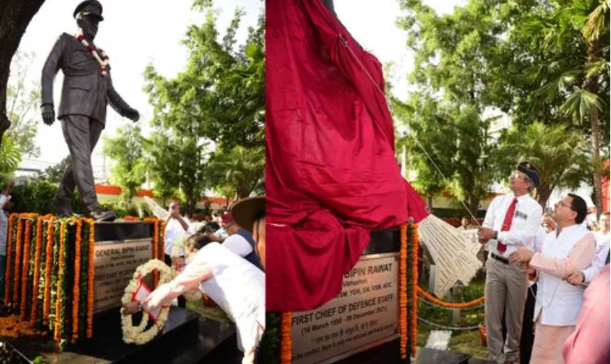 जनरल रावत की प्रतिमा (फ़ाइल)