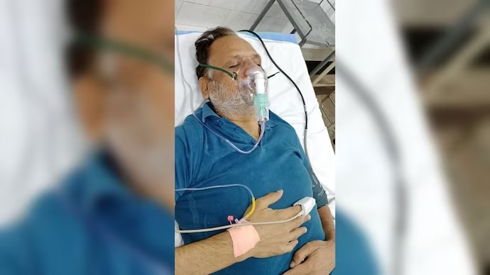 LNJP के ICU में सत्येंद्र जैन भर्ती