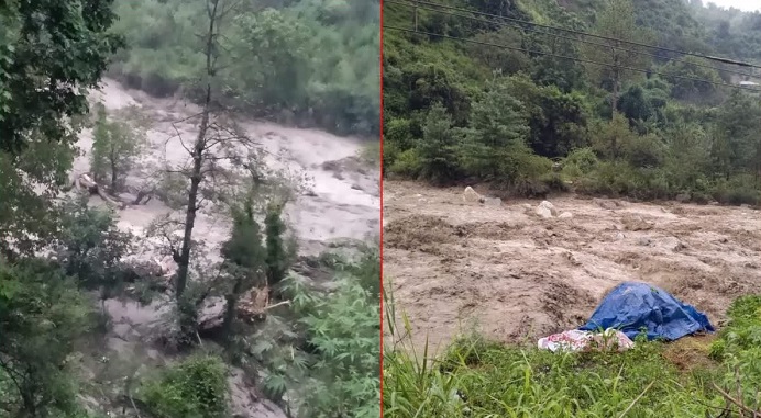 हिमाचल के कुल्लू में बादल फटने से मकान क्षतिग्रस्त