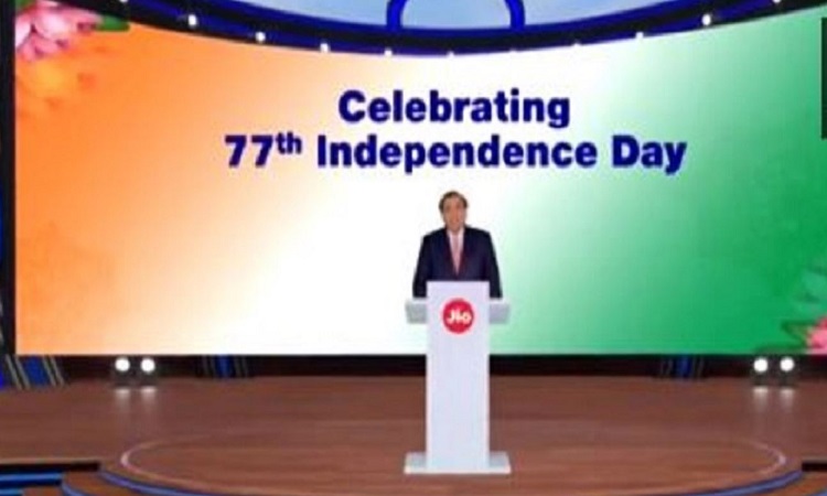 RIL Chairman Mukesh Ambani addresses the 46th Annual General Meeting