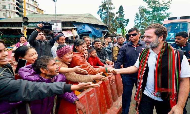 Rahul Gandhi  in Nagaland during Bharat Jodo Nyay Yatra