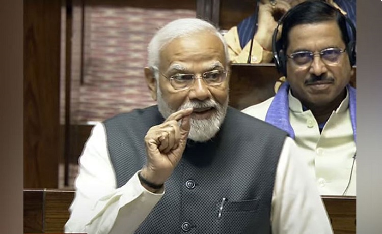 PM Narendra Modi in Rajya Sabha