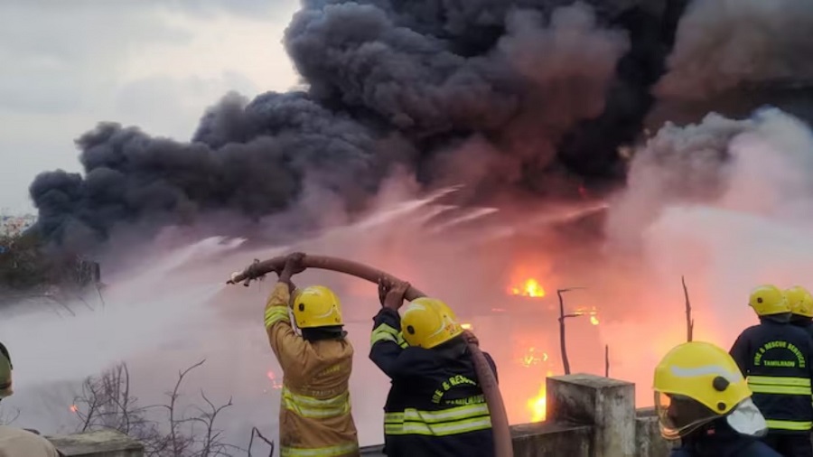 Fire breaks out at pesticide godown in Medchal Malkajgiri