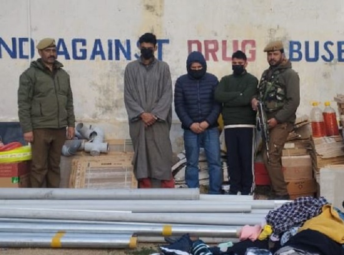 Baramulla Police  3 arrested