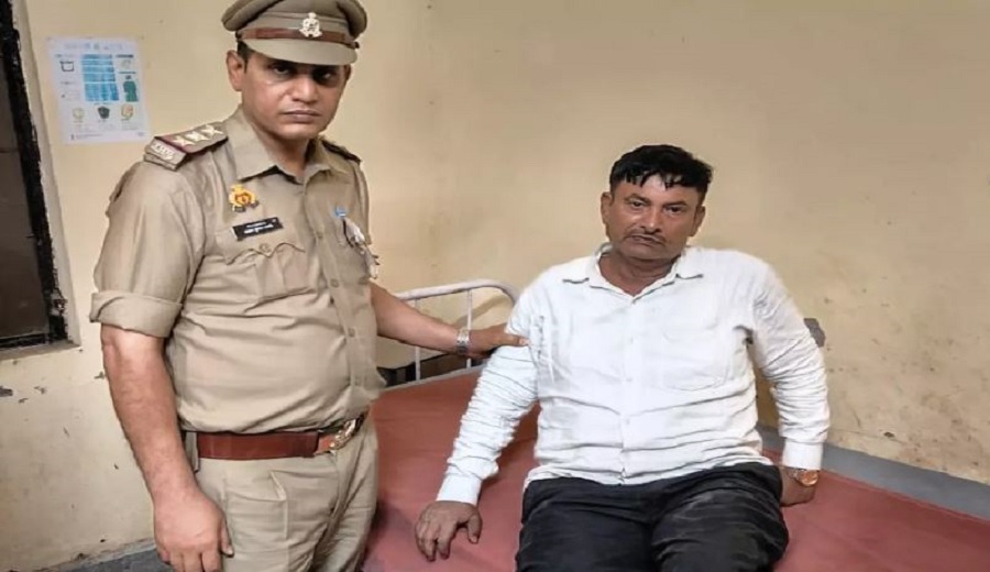 पुलिस की गिरफ्त में घायल गौतस्कर