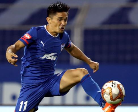 Sunil Chhetri in action