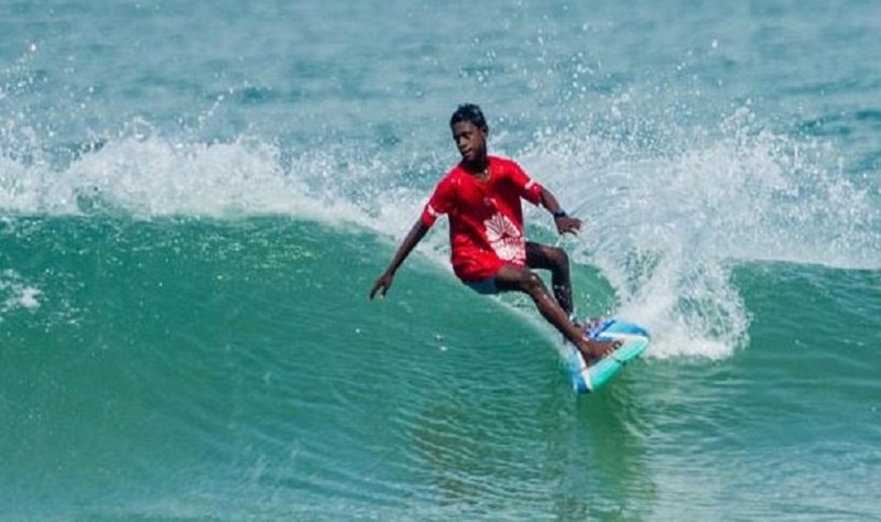 Indian surfer Kishore Kumar in action ahead of Indian Open Surfing