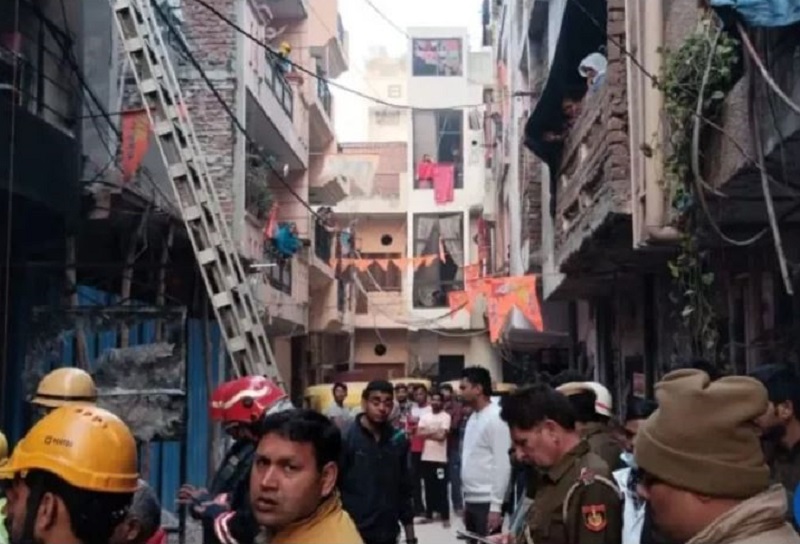 Fire at residential building in Delhi's Shahdar