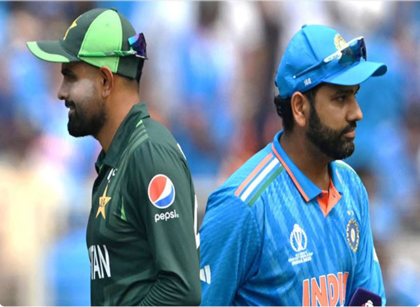 Pakistan skipper Babar Azam and Indian skipper Rohit Sharma