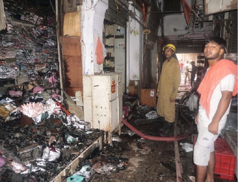 Over 50 shops gutted in Chandni Chowk fire, cooling operation underway