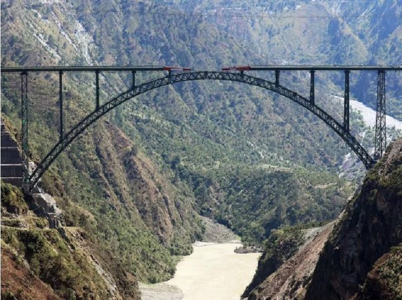 World's highest Chenab rail bridge