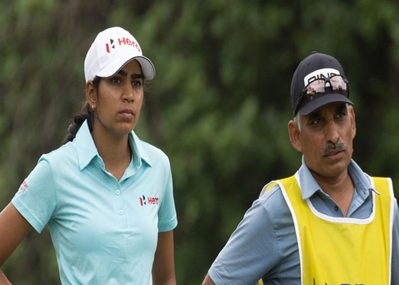 India golfer Diksha Dagar in action during Italian Open