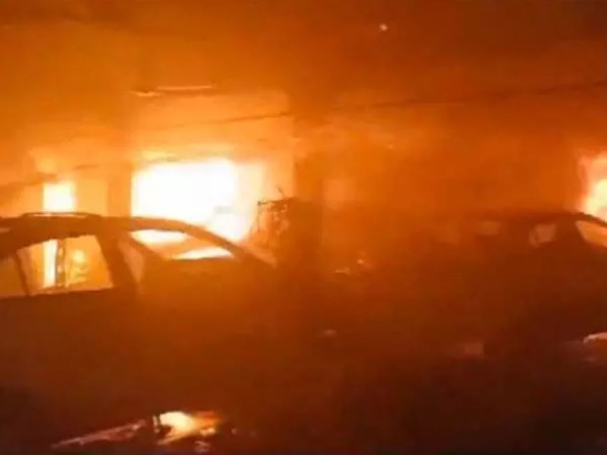 Kanpur car workshop fire