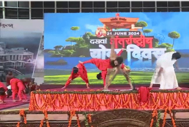 Ramdev performs yoga in Haridwar