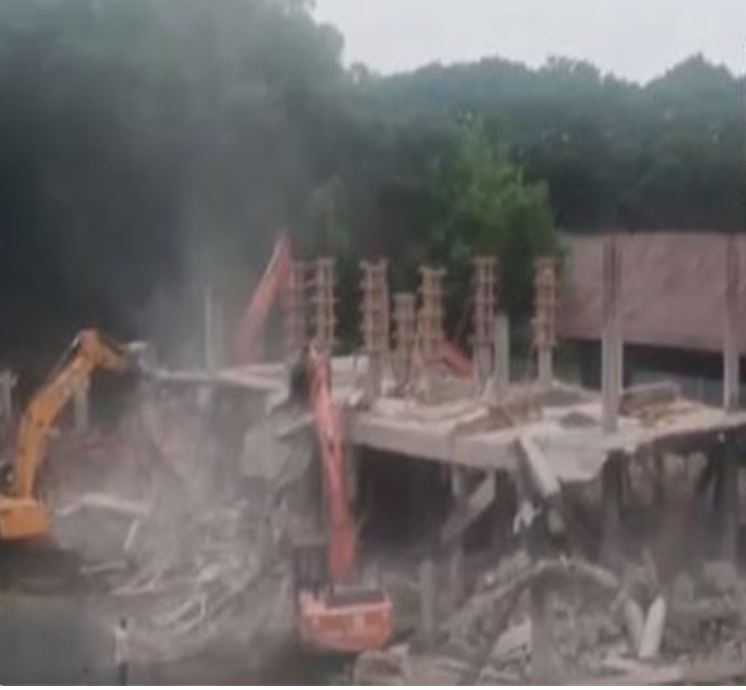 Under construction building, YSRCP demolished