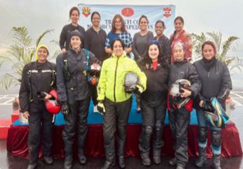 Trishakti Corps women's motorcycle expedition team