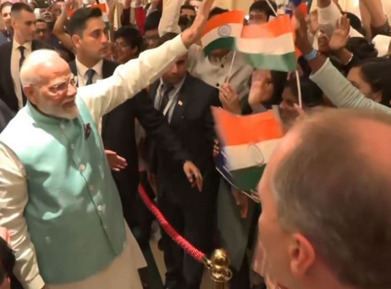 PM Narendra Modi arrives at hotel in Moscow