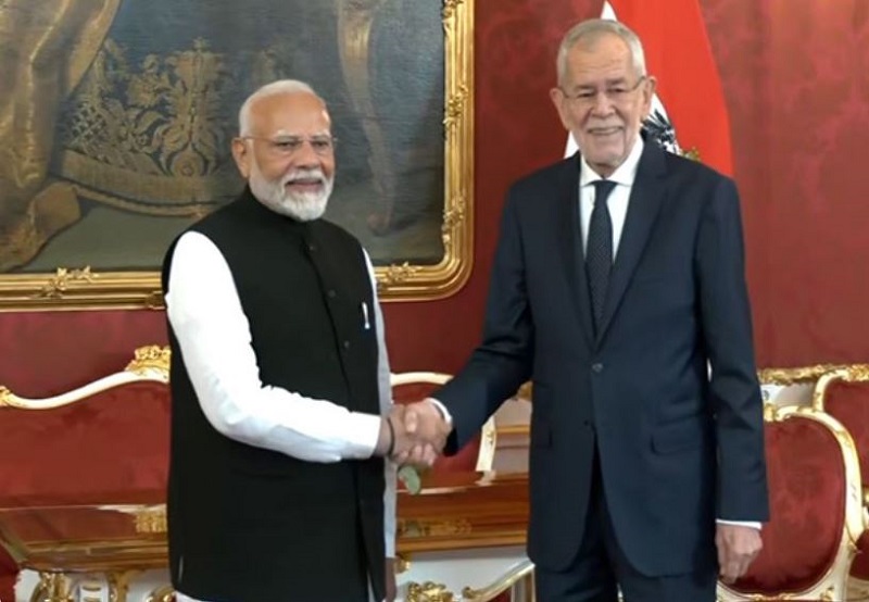 Prime Minister Narendra Modi calls on Austria President Alexander Van der Bellen in Vienna