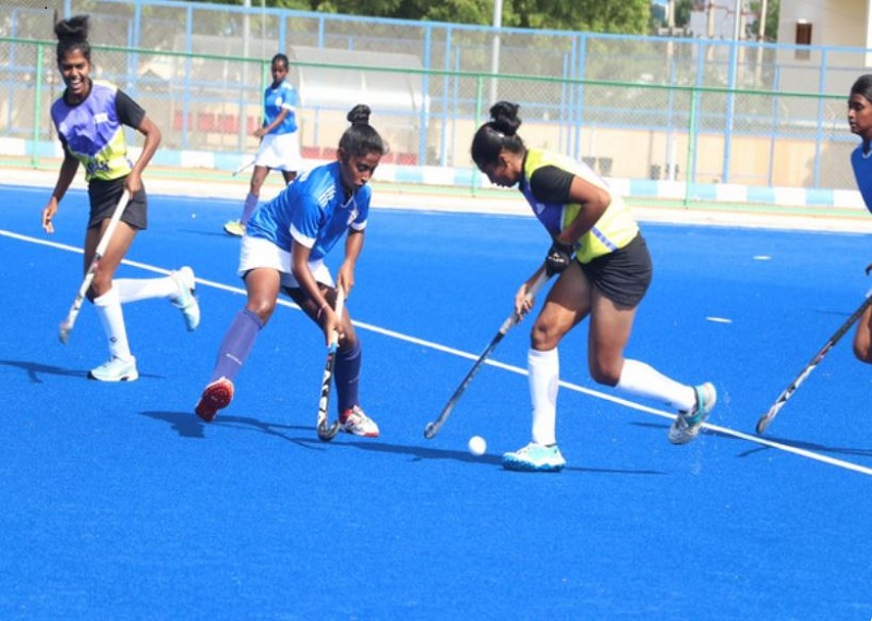 Teams in action during day-1 of Hockey India Junior South Zone Championship