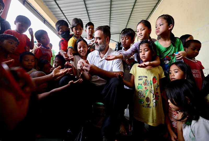 Congress leader Rahul Gandhi in Manipur