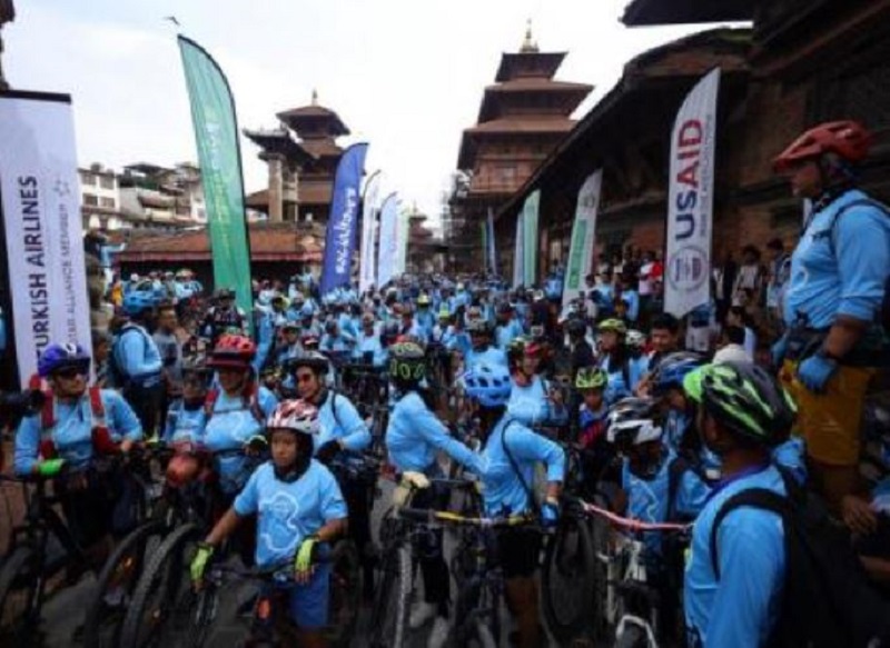 Annual cycling event in Nepal