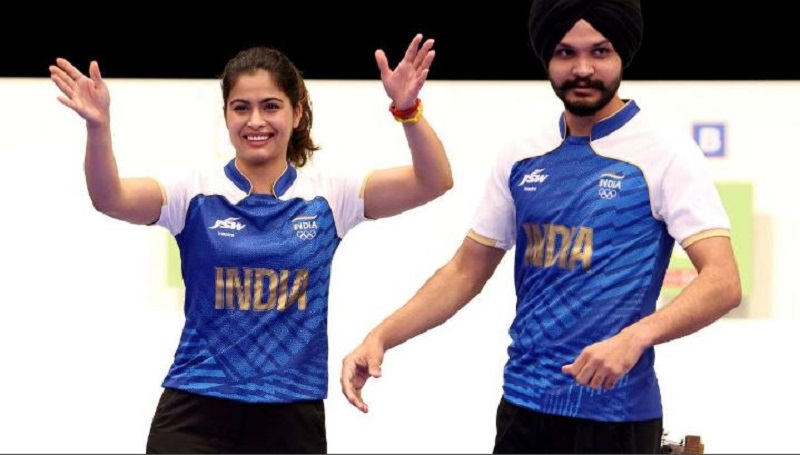 Manu Bhaker-Sarabjot Singh win 10m Air Pistol mixed event