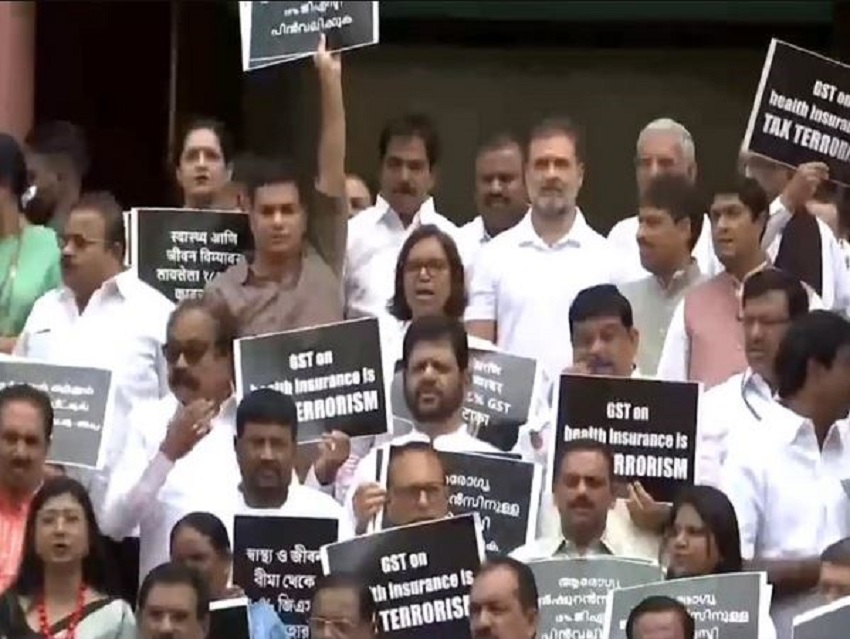 INDIA bloc protest in Parliament