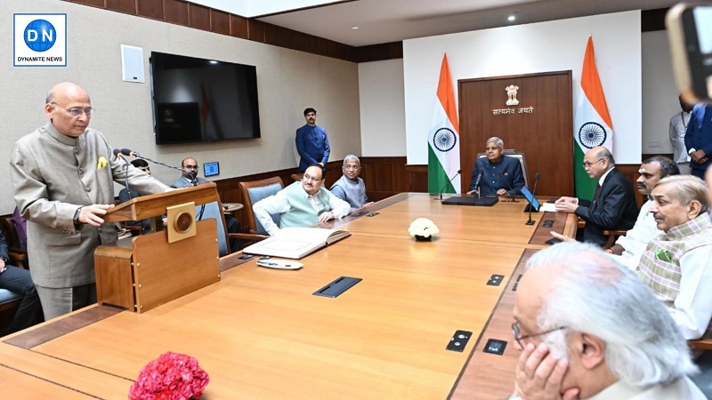 Dr Abhishek Manu Singhvi takes oath as a Rajya Sabha MP