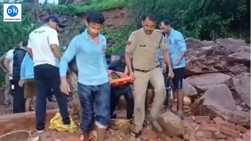 Rescue work underway after a house collapsed