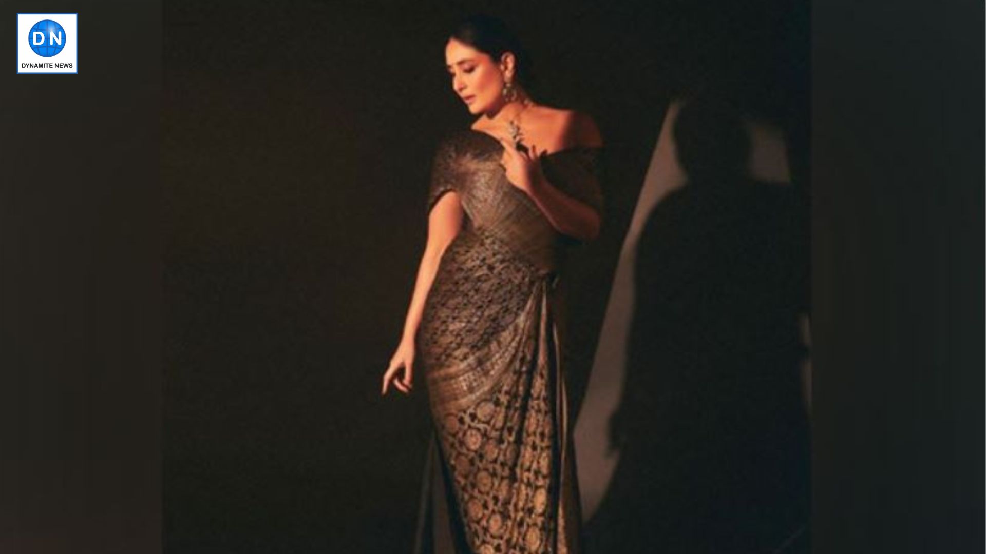 Kareena Kapoor in a modern Banarasi saree