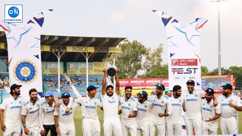 Indian team celebrates victory