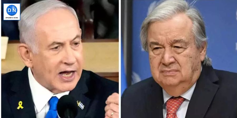 Israel PM Benjamin Netanyahu and UN chief Antonio Guterres