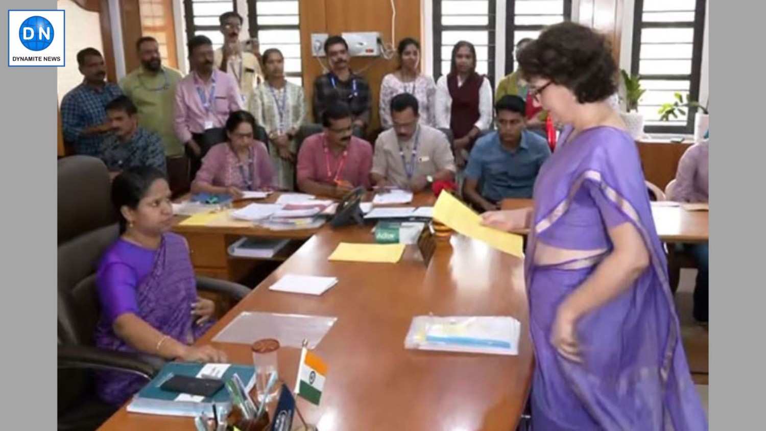 Priyanka Gandhi files her nomination