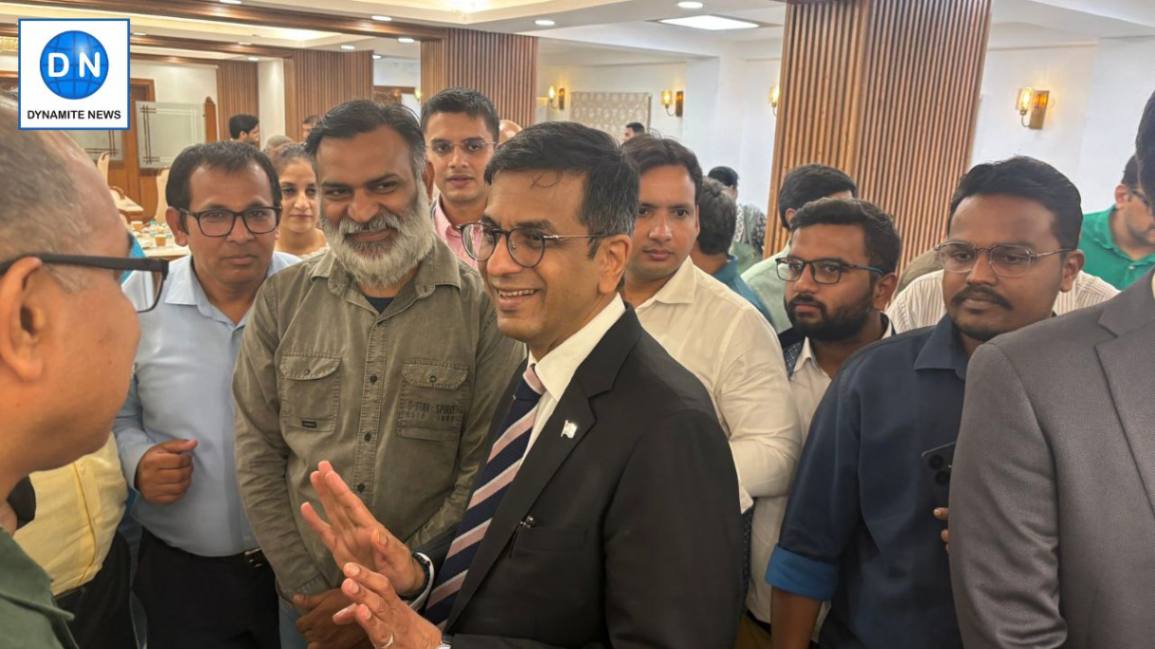 CJI D Y Chandrachud meets journalists