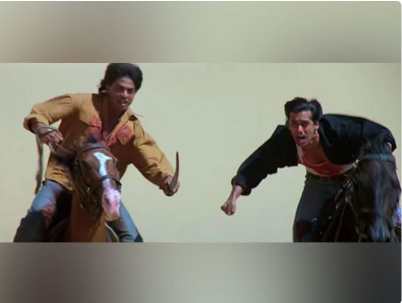 A snip from Karan Arjun movie