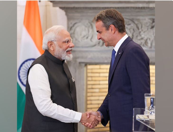 PM Modi and Greek PM Mitsotakis