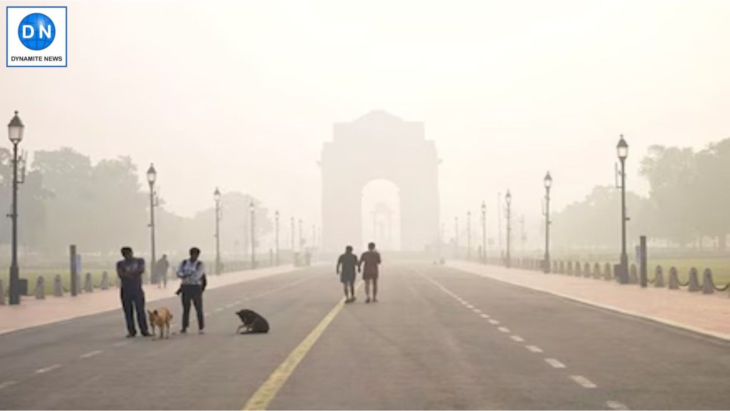 A thin layer of smog engulfs Delhi