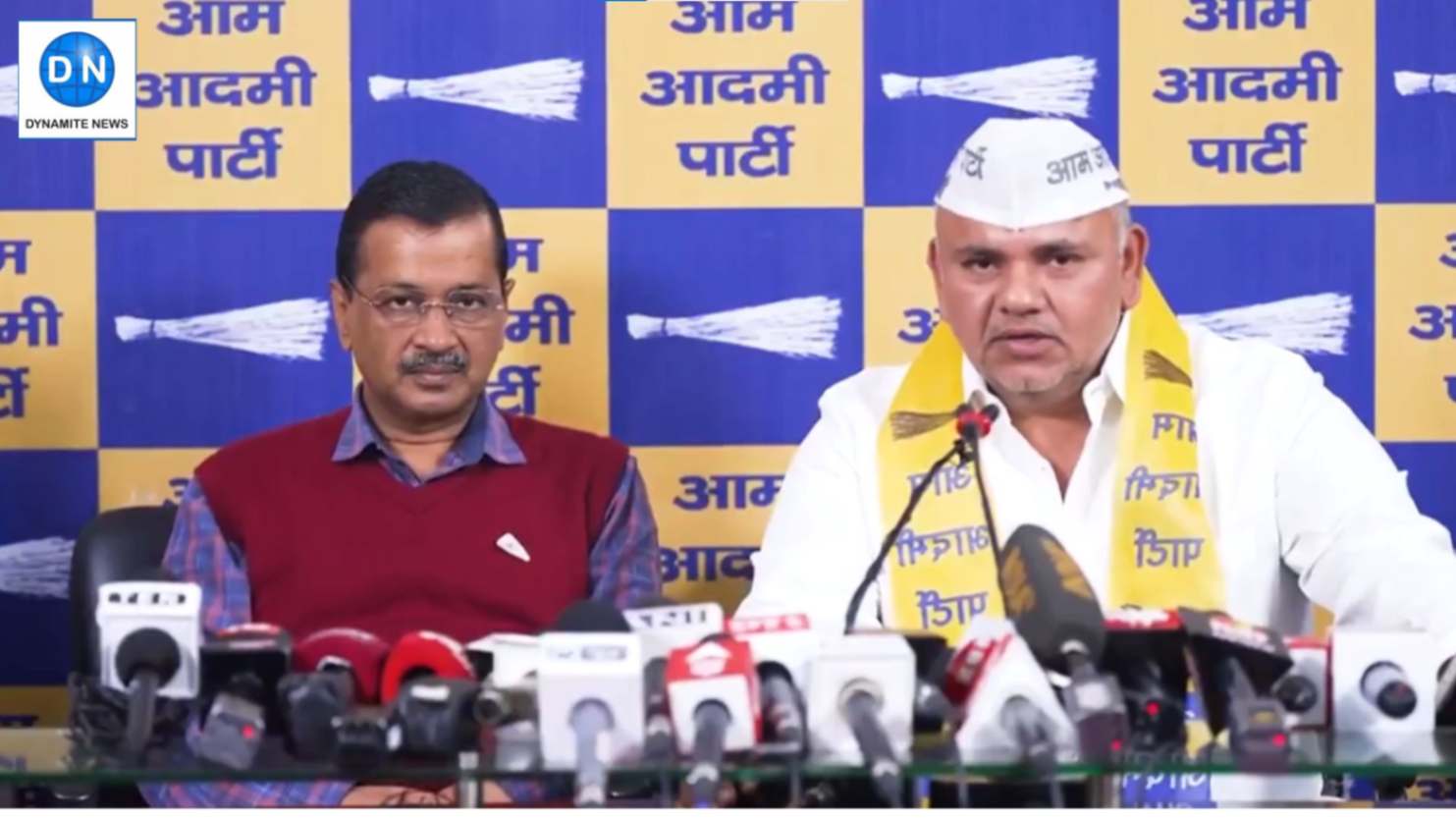 Ex-Delhi CM Arvind Kejriwal & former MLA Sumesh Shokeen